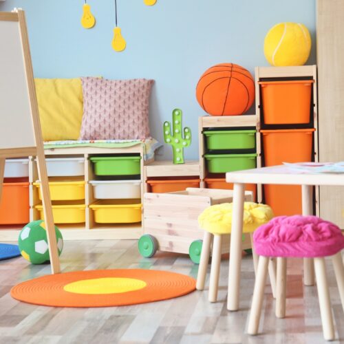 clean, bright preschool classroom