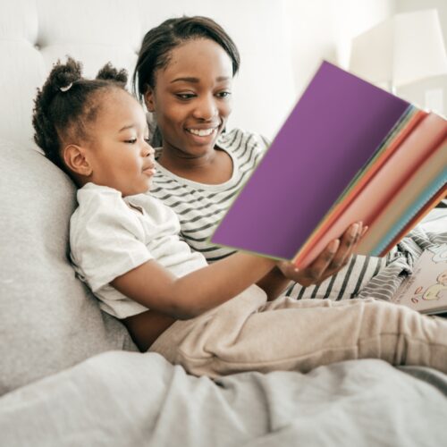 parent reading to child