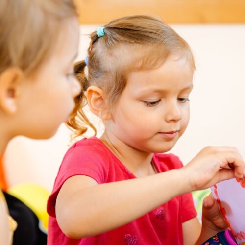 two preschool children